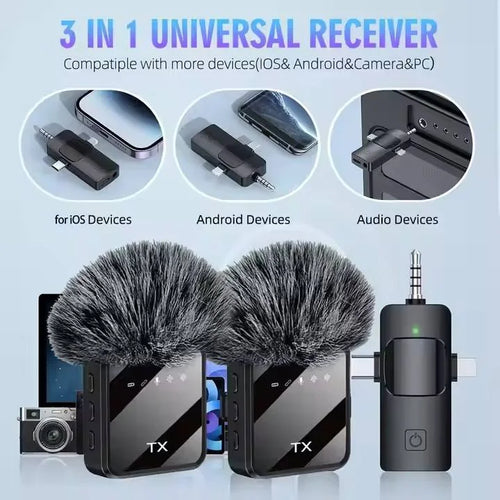 F11 Double MIC ANC + ECHO Mode with Wind Muff Cover. (TypeC + iPhone + Android)